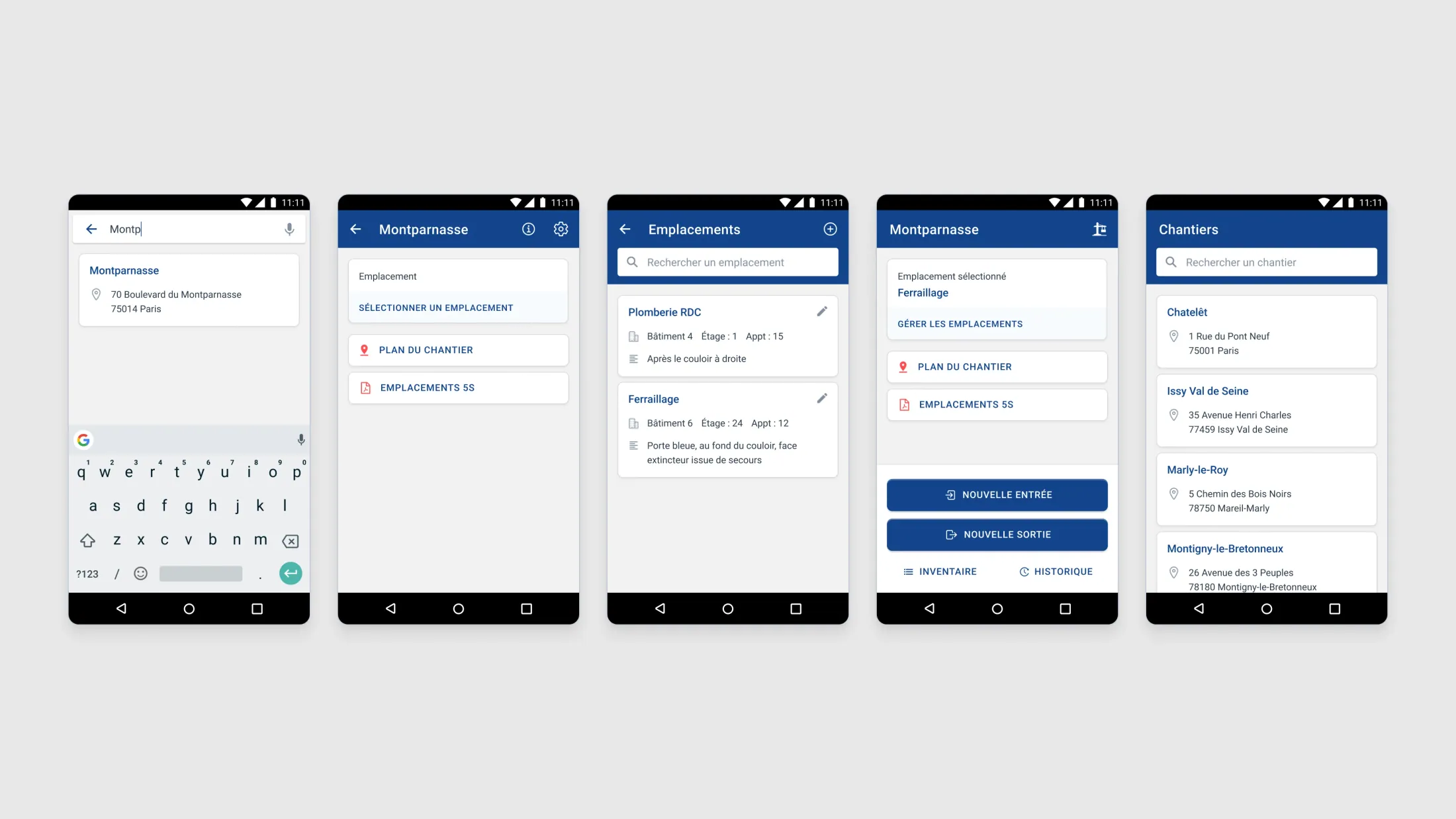Vinci Construction — UI